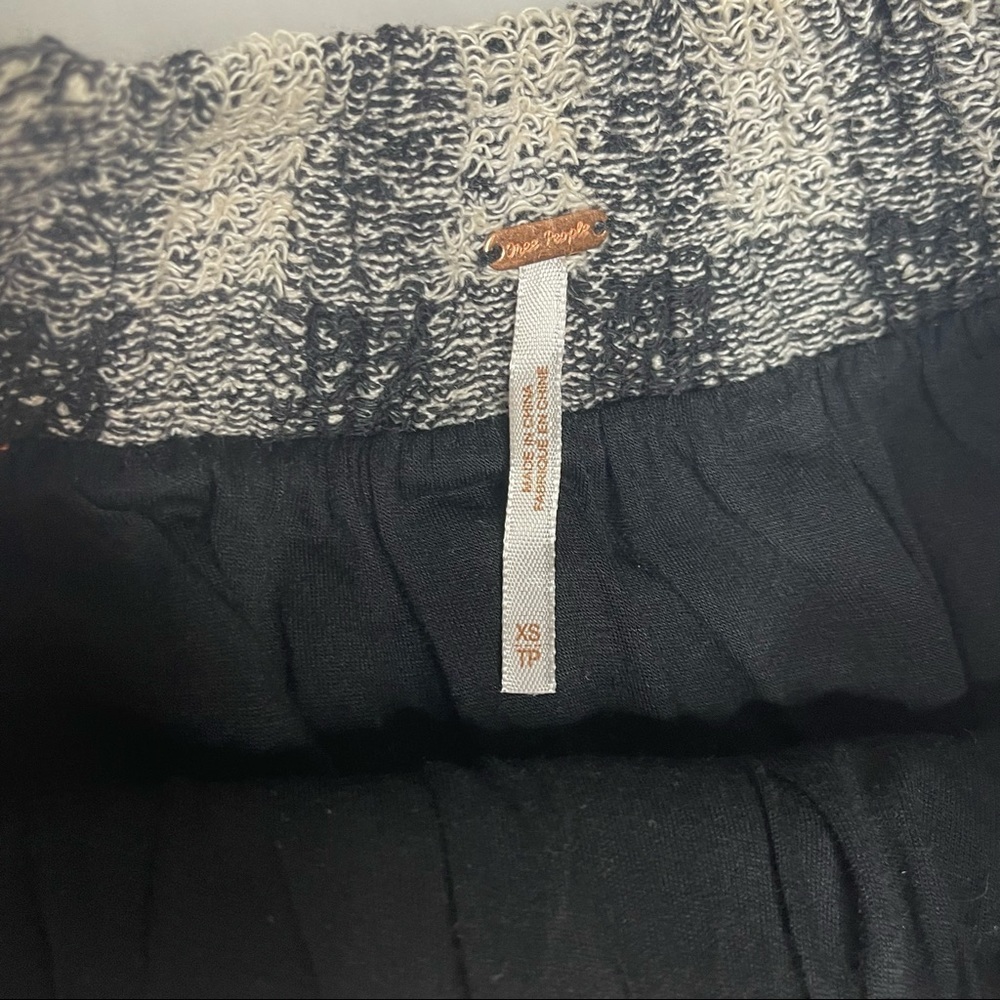 FP Holly Go Lightly Black and Cream plaid flouncy mini Skirt - Picture 5 of 15